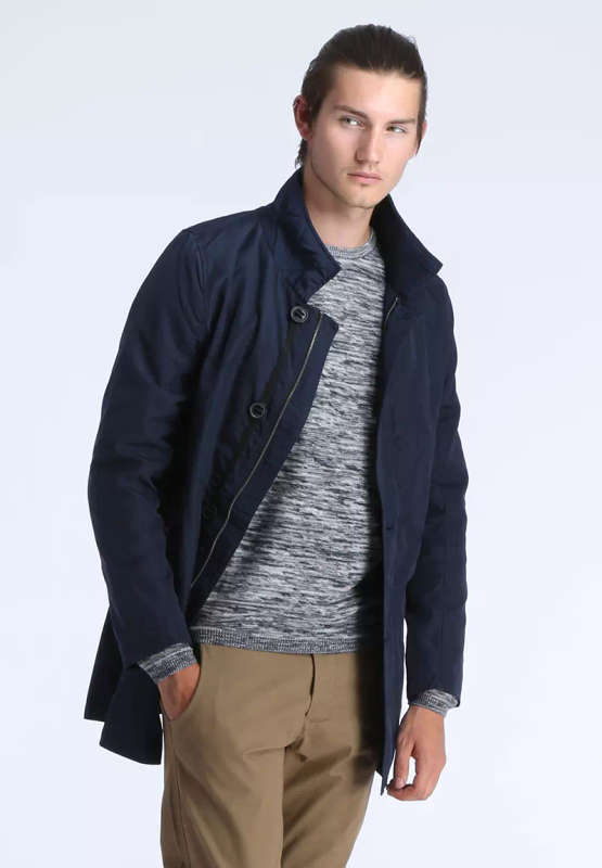 SELECTED HOMME Burtone Navy Jacket / Overcoat (Size:SMALL) 100% GENUINE/AUTHENTIC