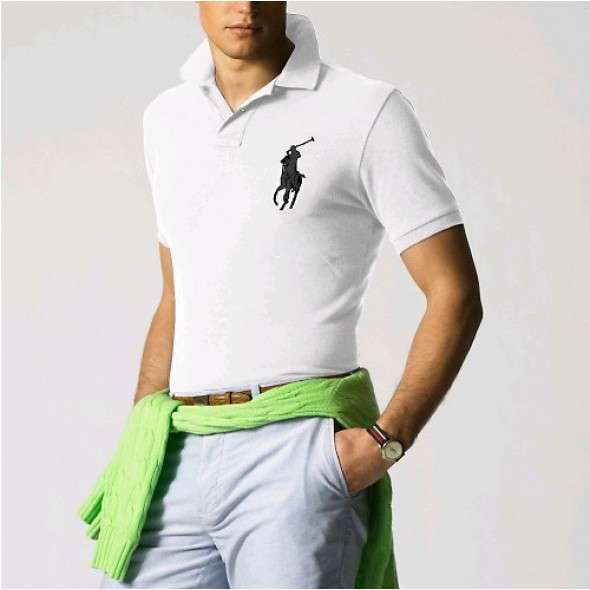 Ralph Lauren Polo Shirt (WHITE)(Size:SMALL)