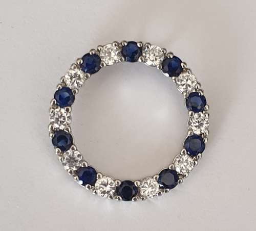 Sterling silver sapphire pendant