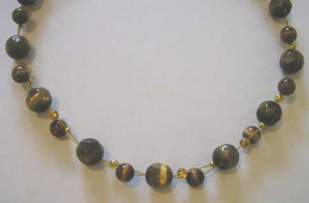 Double strand tiger's eye necklace