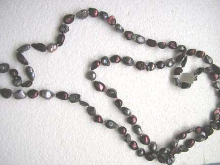 Longer length fresh water pearl necklace