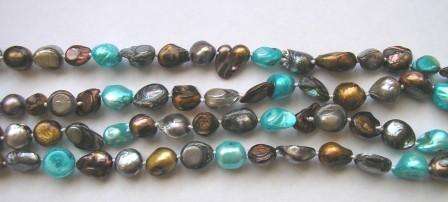 Longer length fresh water pearl necklace