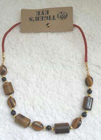 Genuine tigers eye necklace