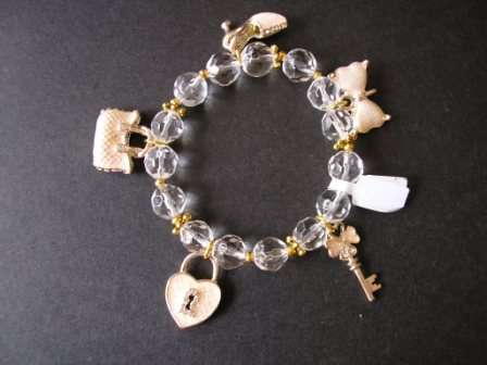 Charm bracelet with enamel charms