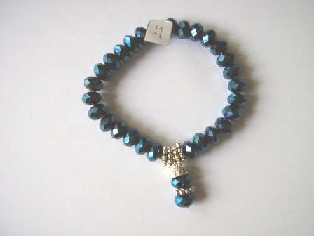Crystal bracelet with charm