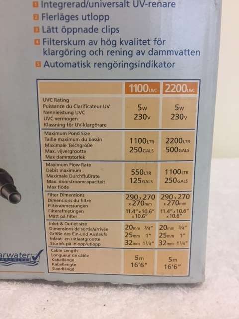 Bioforce Pressurised pond filter with UVC