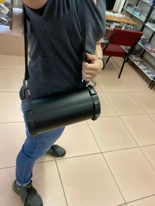 (DEMO UNIT)  Pipe Speaker w/Strap and Includes X1 Wired Mic (12W Output)