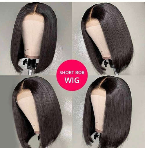 12 inch 3part(4x4) straight bob wig