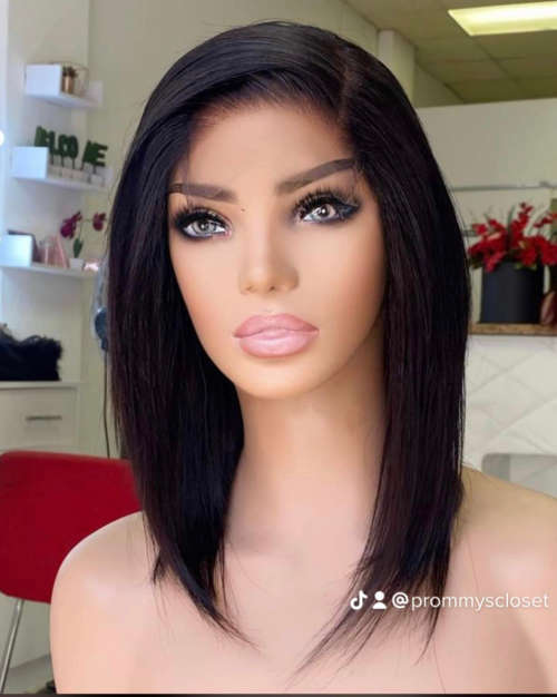 14 inch 3part(4x4) straight bob wig