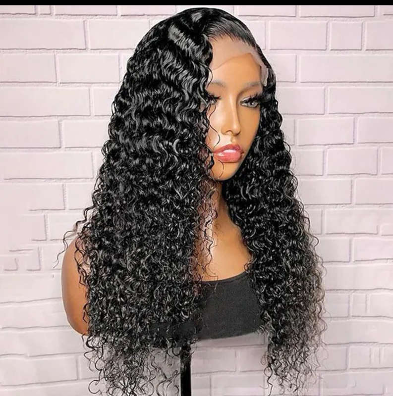 20 inch 3part closure Brazilian/Peruvian curly wig