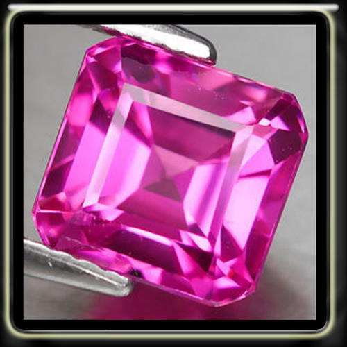 1.60CT TANTALISING PINK SAPPHIRE POLISHED IN A EMERALD WITH BEAUTIFULL LUSTRE