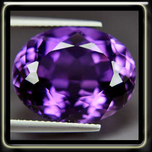 18.00CT VIOLET PURPLE URUGUAY AMETHYST - FASCINATING FANCY FACETED HEATED GEM