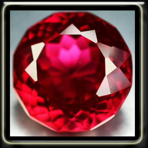 18.90CT PIGEON BLOOD RED RUBY [VVS] - MODERN FANCY MULTI FACET ROUND GEM (DIFFUSION HEAT)