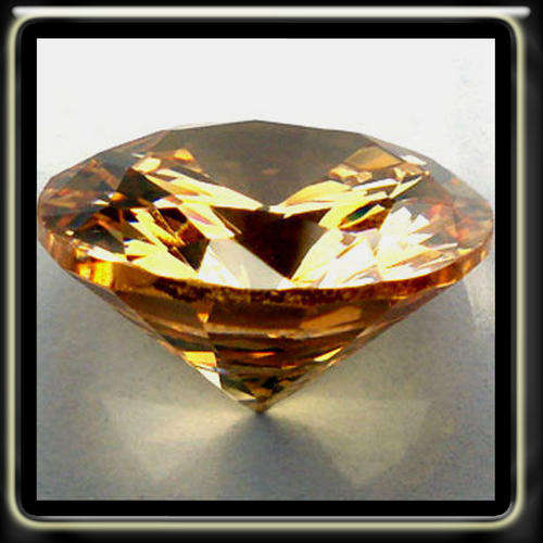 2.85CT CHAMPAGNE SIMULATED FANCY DIAMOND [VVS] ~ BRILLIANT ROUND MACHINE CUT