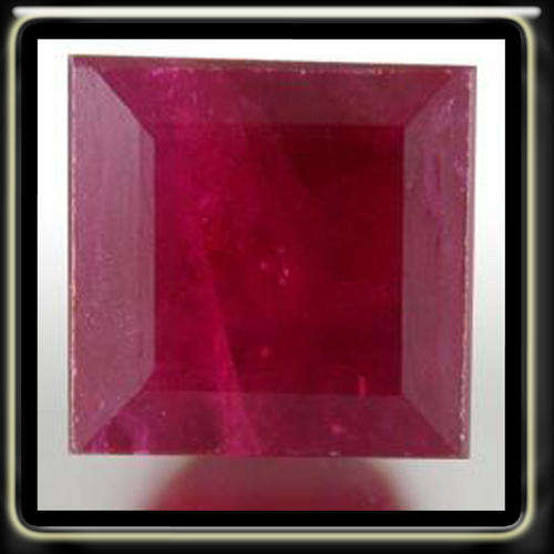PERFECT 1.12ct Blood Red Square Step Cut Ruby