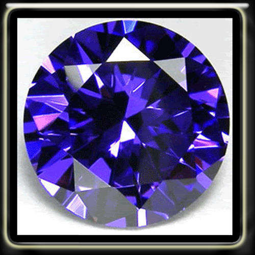 Dazzling 2.10ct Brilliant Round D - Block Blue Tanzanite Shimmering Simulant