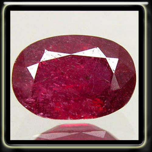 ENCHANTING 2.00CT NATURAL RED RUBY POLISHED IN A  MIXED OVAL GEMSTONE