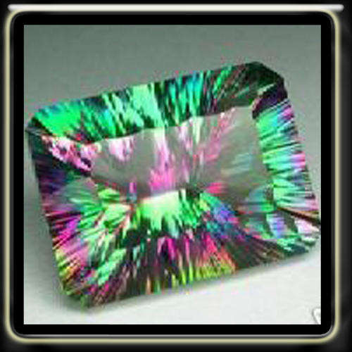 4.05CT MAGNIFICENT MYSTIC RAINBOW QUARTZ POLISHED IN A PERFECT OCTAGON GEMSTONE