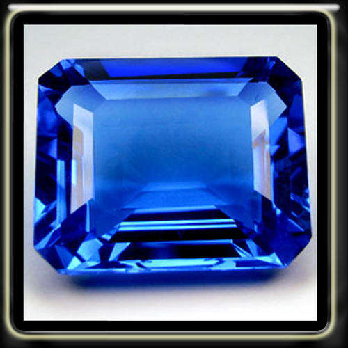 RADIATING 14.60CT AMAZING BLUE NATURAL TANZANITE QUARTZ IN A PERFECT OCTAGON