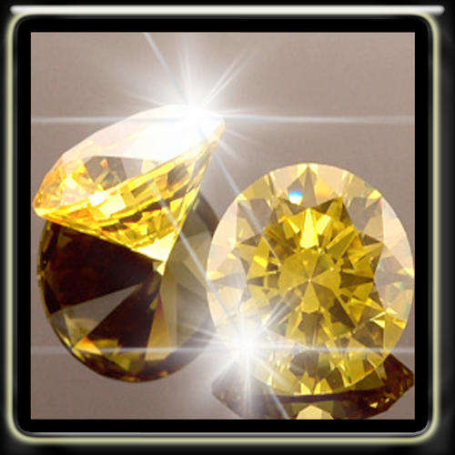 EXQUISITE 4.40CT A PAIR OF SPARKLING LIGHT YELLOW BRILLIANT ROUND DIAMOND SIMULANTS (7MM)