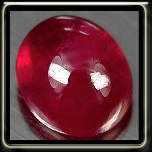 ELEGANT 1.73CT GENUINE RED CABOCHON RUBY IN A OVAL GEMSTONE