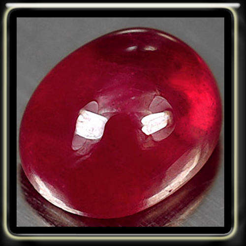 ELEGANT 1.73CT GENUINE RED CABOCHON RUBY IN A OVAL GEMSTONE
