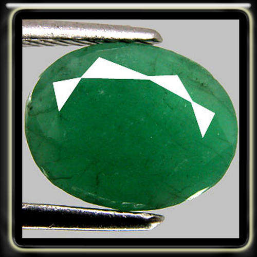 VIVACIOUS 5.00CT STUNNING MEDIUM GREEN NATURAL OVAL EMERALD FROM COLUMBIA