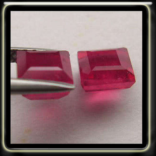 RADIANT 0.60CT A PAIR OF NATURAL SQUARE RED PINK RUBIES, BEAUTIFULL GEMSTONES