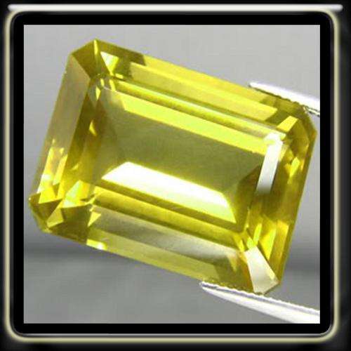 EXQUISITE 10.71CT SPARKLING LIME YELLOW EMERALD DIAMOND MAN MADE SIMULANT