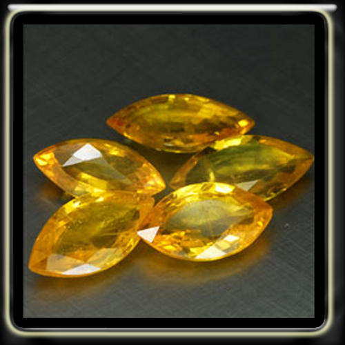 EXQUISITE 2.18CT PARCEL OF 3 NATURAL UNHEATED YELLOW CITRINES CUT IN BEAUTIFULL MARQUISE