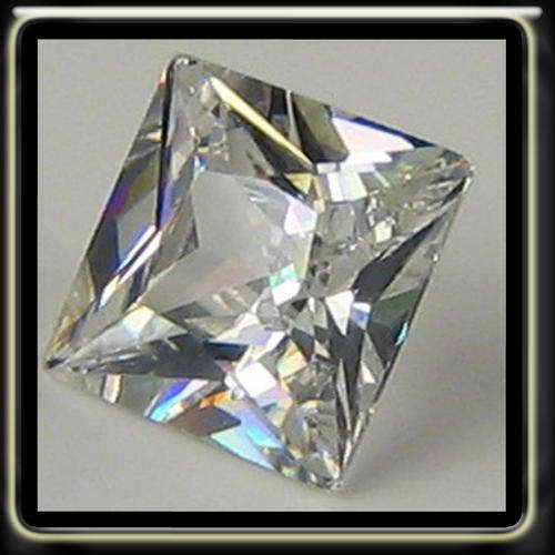 1.91CT TOP LUSTRE AND FIRE FROM A TOP D-COLOUR, A PRINCESS POLISH PRECISION DIAMOND SIMULATE.