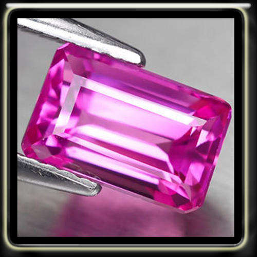 3.25CT EXHILARATING SWEET PINK EMERALD CUT SAPPHIRE, A QUALITY GEMSTONE