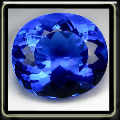RADIATING 22.40CT AMAZING TANZANITE BLUE COLOURED QUARTZ POLISHED IN A MODERN OVAL