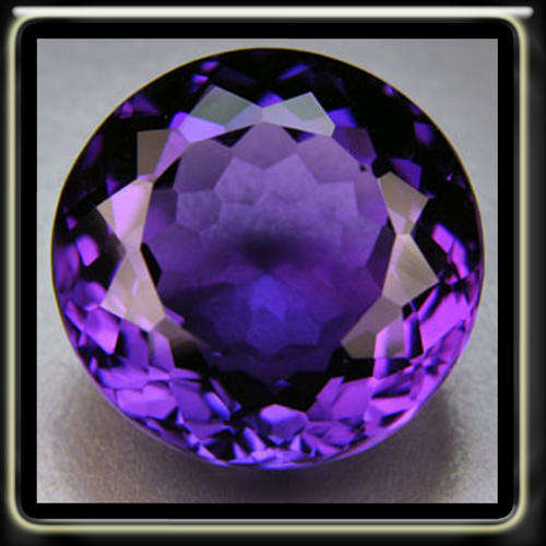 EXCLUSIVE 14.55CT PASSIONATE DARK PURPLE AMETHYST CUT IN A PERFECT ROUND