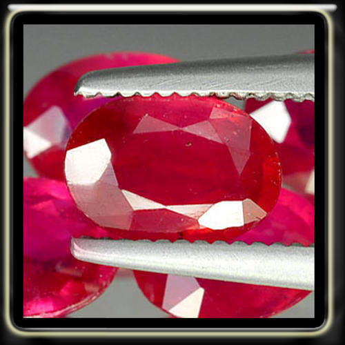 CHARMING 4.93CT NATURAL RED PINK RUBIES MODERN OVAL GEMSTONES ( PARCEL OF 5)