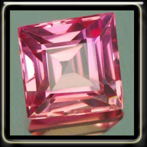 ELEGANT 1.52CT VVS1 6mm SQUARE ORANGEY PINK PADPARADSCHA SAPPHIRE