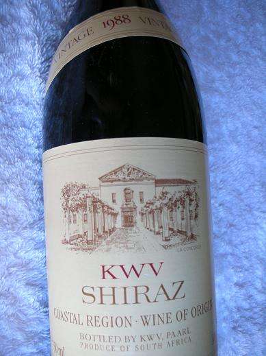 Collectors - KWV 1988 Shiraz Vintage red wine
