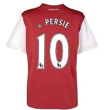 **AUTHENTIC** ARSENAL HOME-VON PERSIE-10-EXTRA LARGE
