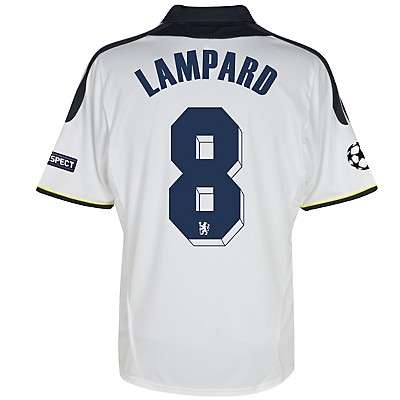 **AUTHENTIC** CHAMPIONS LEAGUE- CHELSEA FC-AWAY-LAMPARD-8-X LARGE