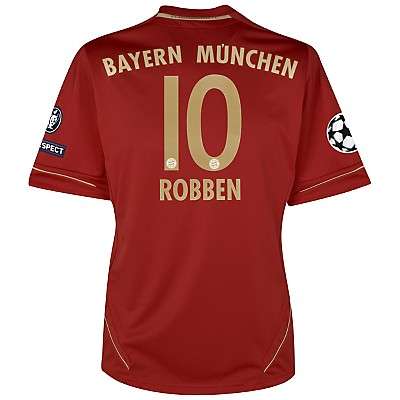 **AUTHENTIC** CHAMPIONS LEAGUE- BAYERN MUNICH-ROBBEN-10-LARGE
