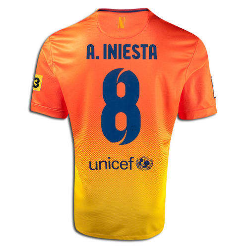 ***AUTHENTIC*** BARCELONA 12/13-INIESTA-8-LARGE   *PLAYERS EDITION*