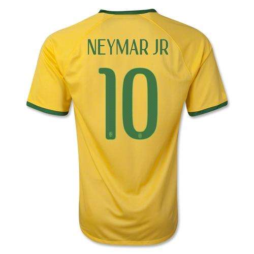 ***CRAZY SPECIAL***BRAZIL HOME 14/15-NEYMAR JR-10-LARGE-PLAYERS VERSION