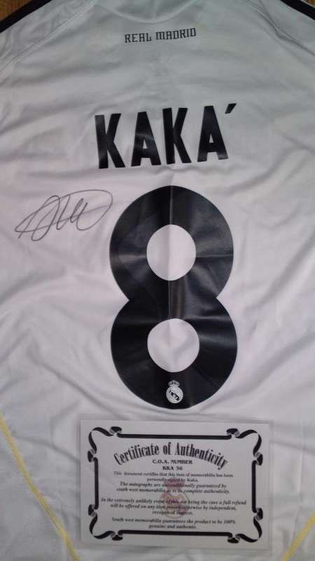 KAKA SIGNED REAL MADRID SHIRT**BRAND NEW WITH TAGS**
