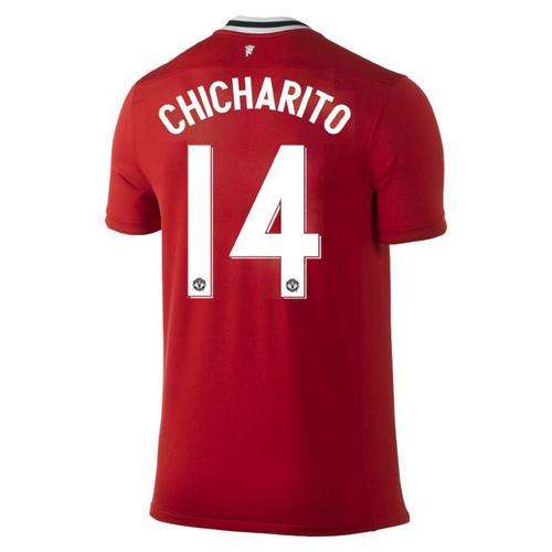 AUTHENTIC MANCHESTER UNITED 2011/2012 HOME **CHICHARITO**X-LARGE-CHAMPIONS LEAGUE