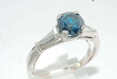 R140000 1.80CT PLATINUM BLUE DIAMOND ENGAGEMENT RING