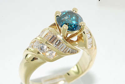 R150000 EXQUISITE 2.65CT ROUND CUT BLUE DIAMOND ENGAGEMENT RING VS