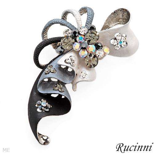 R3500 - RUCINNI BROOCH WITH GENUINE CRYSTALS