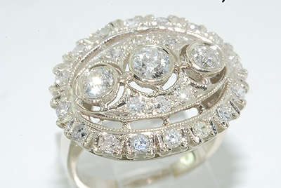 R80000 1.26CT ANTIQUE STYLE ROUND CUT FINE DIAMOND RING