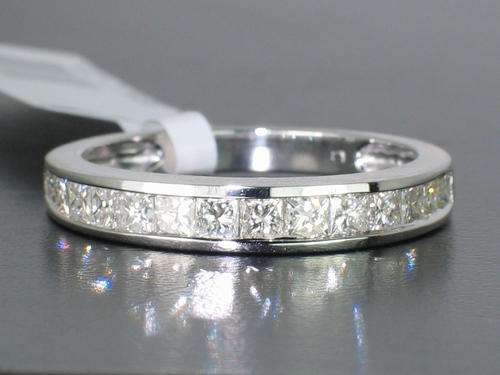 DAZZLING  1.50 CT REAL PRINCESS DIAMOND WEDDING BAND  **FREE APPRAISAL INCLUDED**