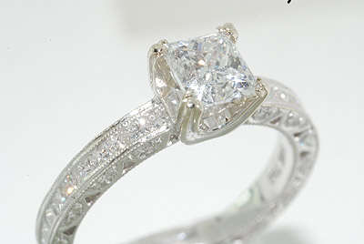 R270000 WOW 2.86CT PRINCESS CUT DIAMOND ENGAGEMENT RING